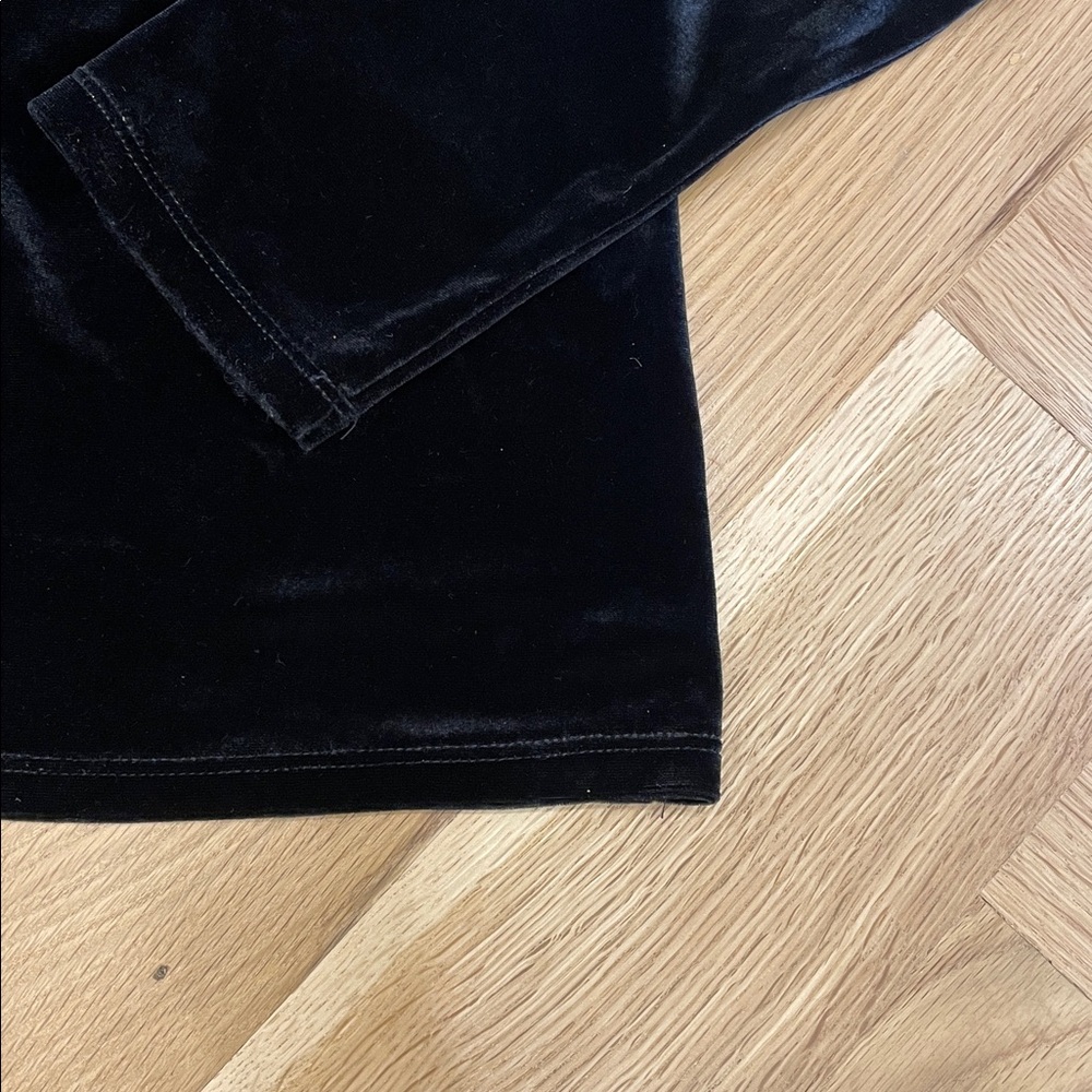 Perfectly Dressed Girls Black Velvet Top - Picture 3 of 4
